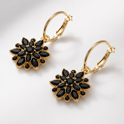 Pendientes Flor Negra