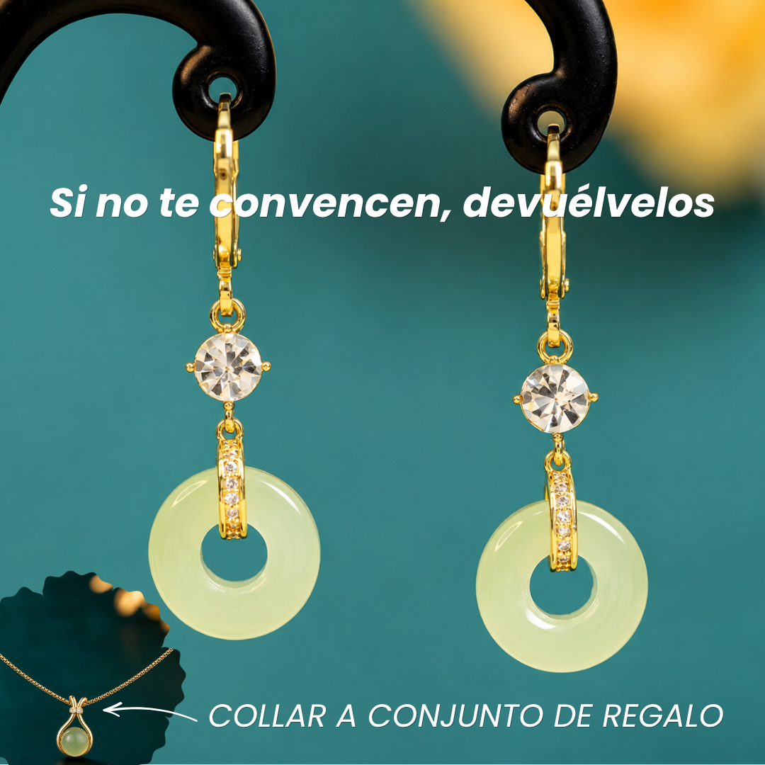 Pendientes Jade — 🎁Collar a conjunto de Regalo