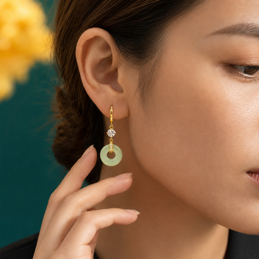 Pendientes Jade — 🎁Collar a conjunto de Regalo